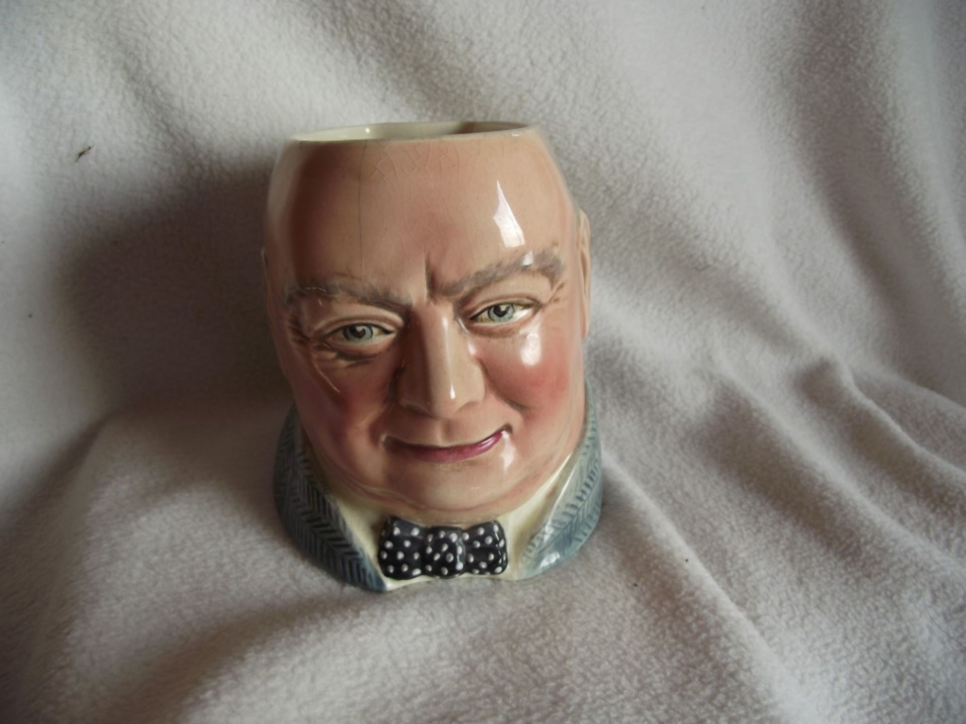Winston Churchill Tobacco Jar/Hat Ashtray -T Lawrence Falcon Ware England 1950's - Image 11 of 17