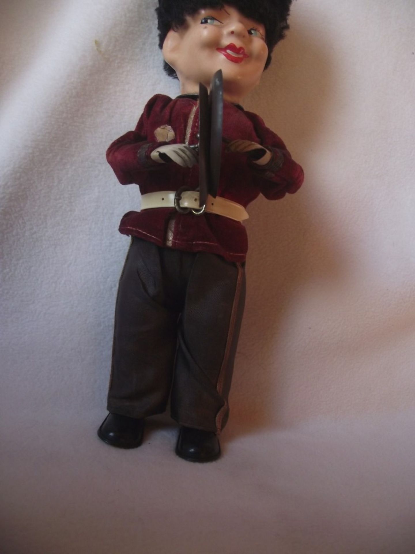 Vintage Clockwork Guardsman Playing Cymbals - Moving Bisque Head -1950's-1960's - Image 2 of 23