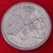 1997 Elizabeth & Philip £5 Piece