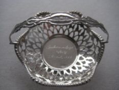 Antique Silver Sweetmeat Basket, Birmingham 1908