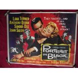 Original UK Quad Film Poster - "PORTRAIT IN BLACK" - UK Release 1960