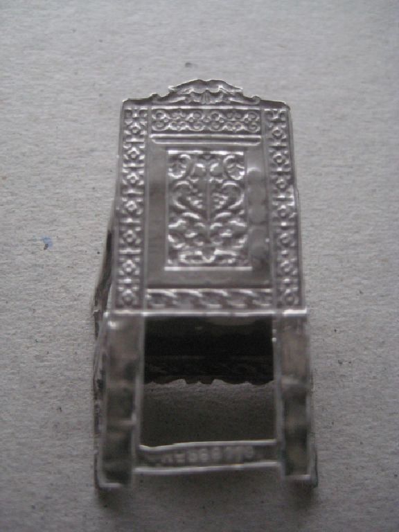 Antique Silver Miniature Dining Chair, Birmingham 1902 - Image 7 of 8