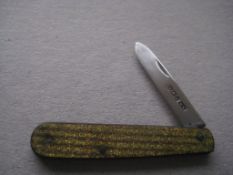 Rare George V Bakerlite Plastic Hafted Silver Bladed Folding Fruit Knife