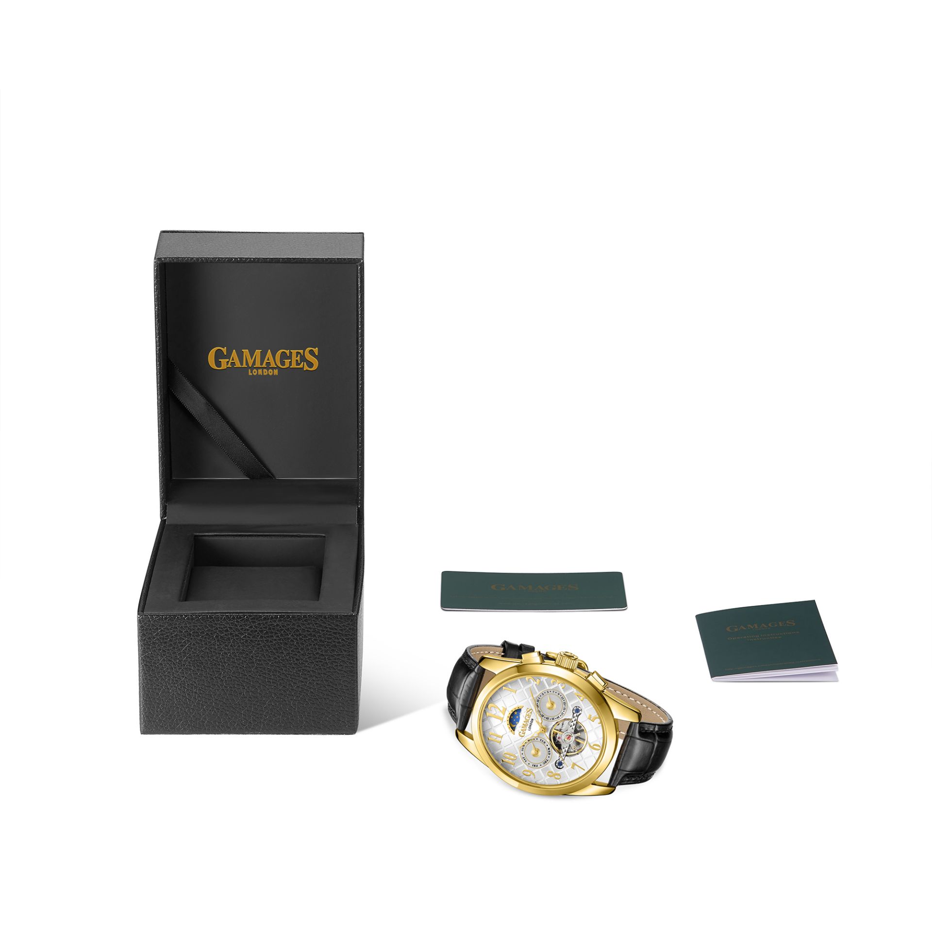 Gamages of London Hand Assembled Muse Automatic Gold White - 5 Year Warranty & Free Delivery