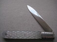George IV Mother of Pearl Hafted Silver Bladed Folding Fruit Knife