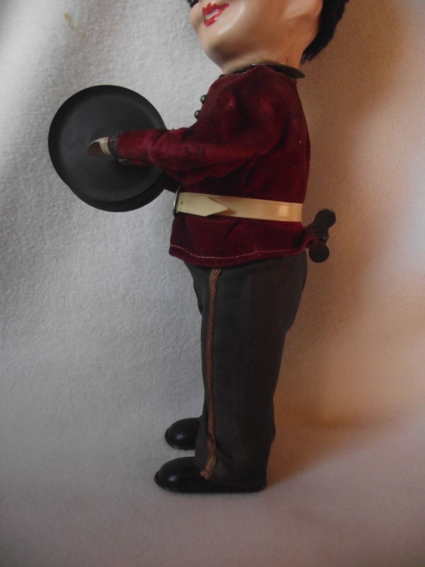 Vintage Clockwork Guardsman Playing Cymbals - Moving Bisque Head -1950's-1960's - Image 5 of 23