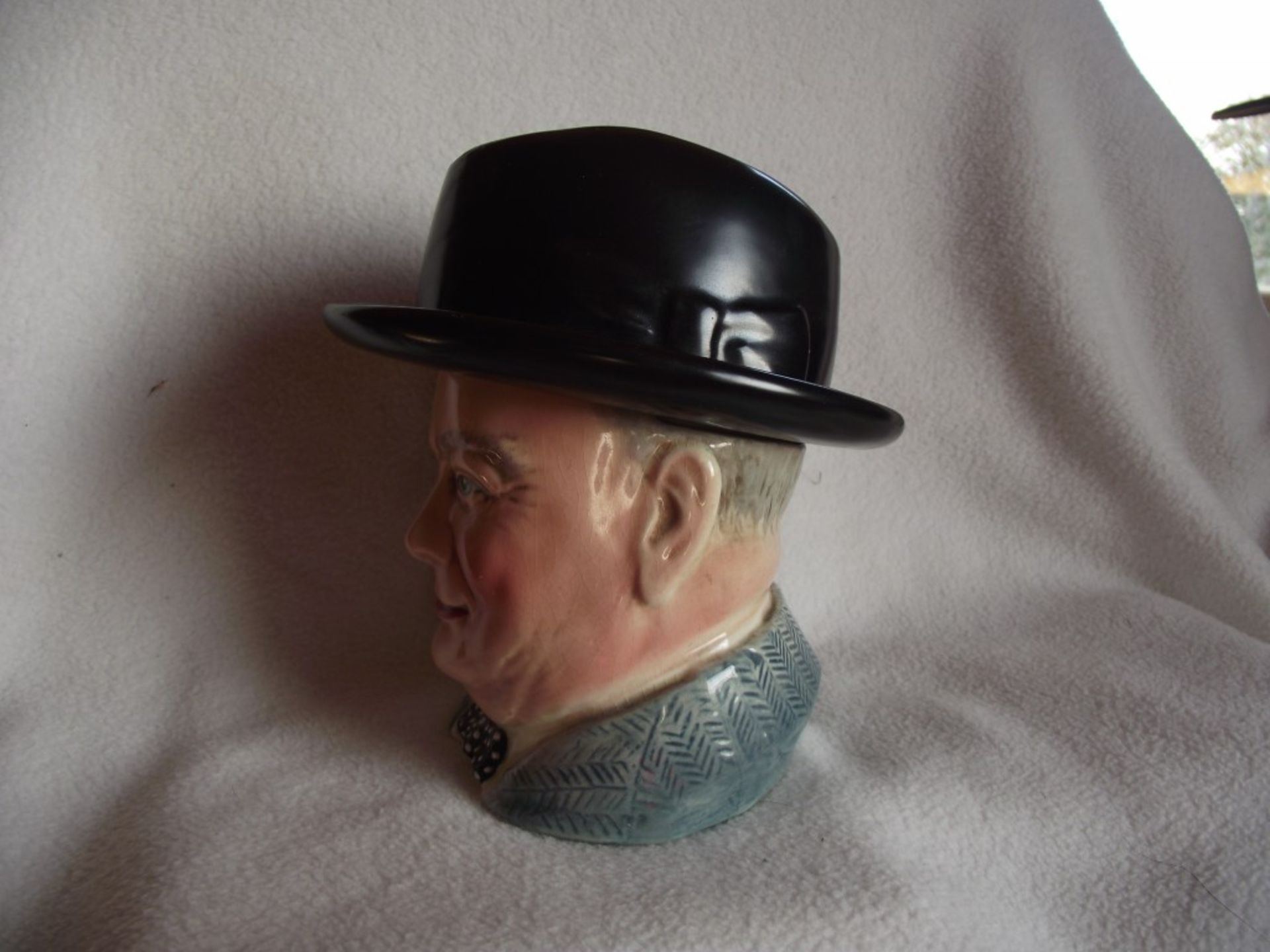 Winston Churchill Tobacco Jar/Hat Ashtray -T Lawrence Falcon Ware England 1950's - Image 2 of 17