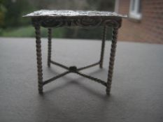 Antique Dutch Silver Miniature Table