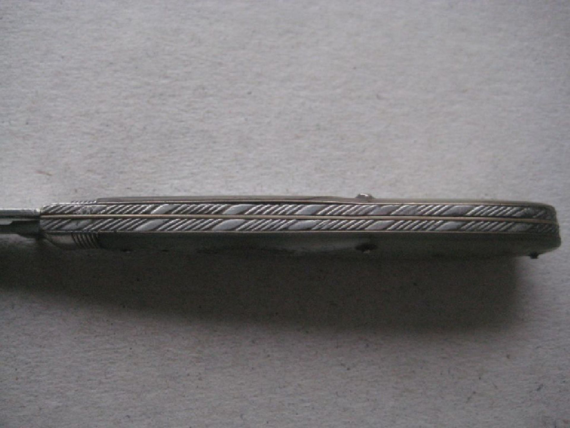 Rare George III Twin Bladed Mother of Pearl Hafted Silver Bladed Folding Fruit Knife - Image 5 of 8