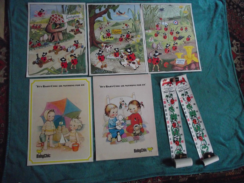 5 X Ladybird & Attwell Posters + 2 Ladybird Growth Charts - 1970's