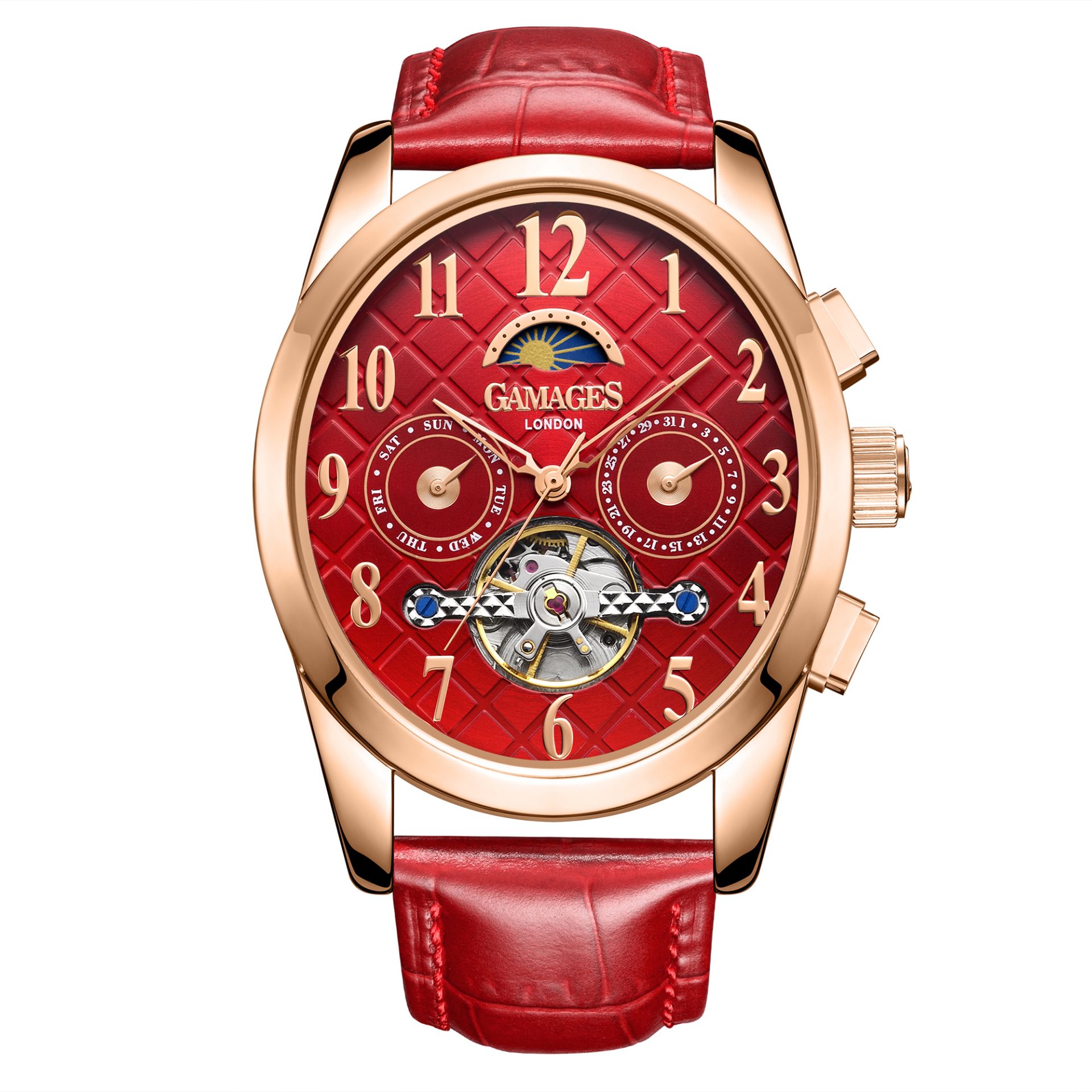 Gamages of London Hand Assembled Muse Automatic Rose Red - 5 Year Warranty and Free Delivery - Image 3 of 5