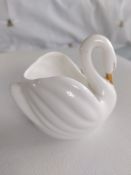 Porcelain Swan Dish