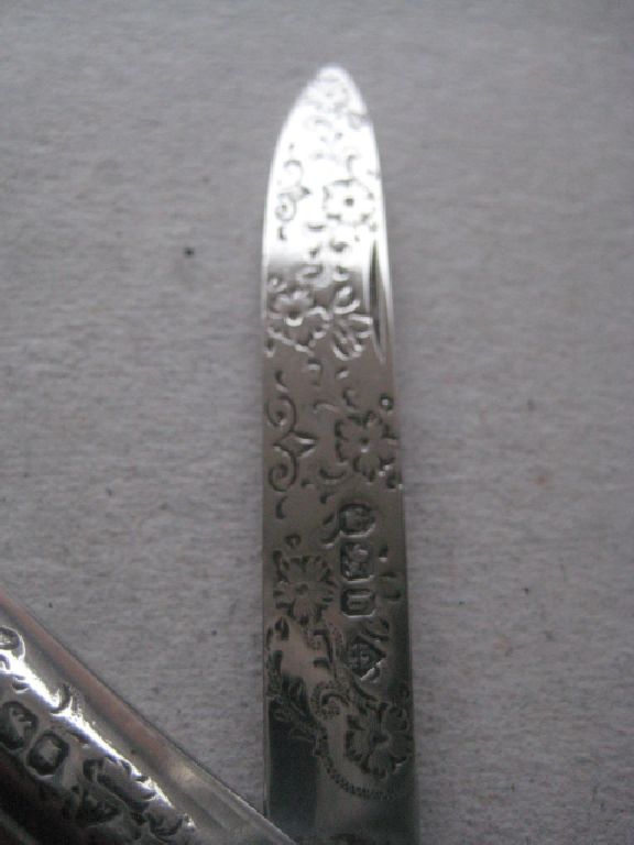 Victorian All Silver Folding Fruit Knife - Image 6 of 10