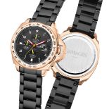 Gamages of London Hand Assembled Momentum Automatic Rose Black - 5 Year Warranty & Free Delivery