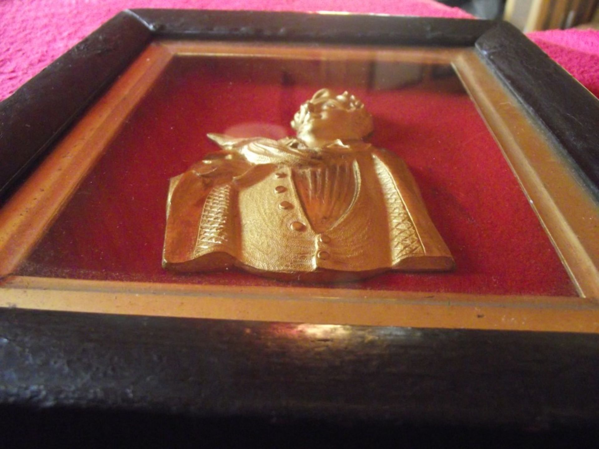Antique Gilt Bronze Relief Plaque of Lord Byron As A Young Sailor - Circa 1870's - Image 6 of 14