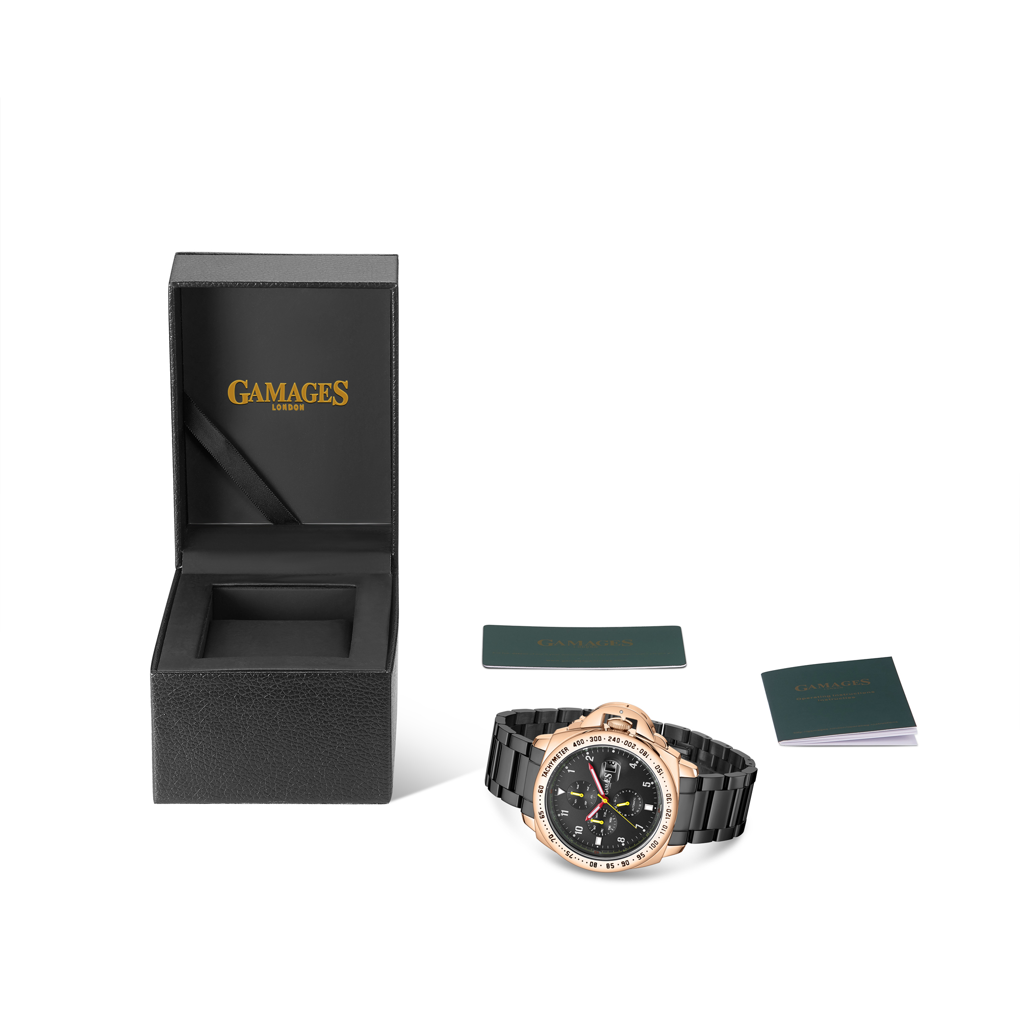 Gamages of London Hand Assembled Momentum Automatic Rose Black - 5 Year Warranty & Free Delivery - Image 2 of 5