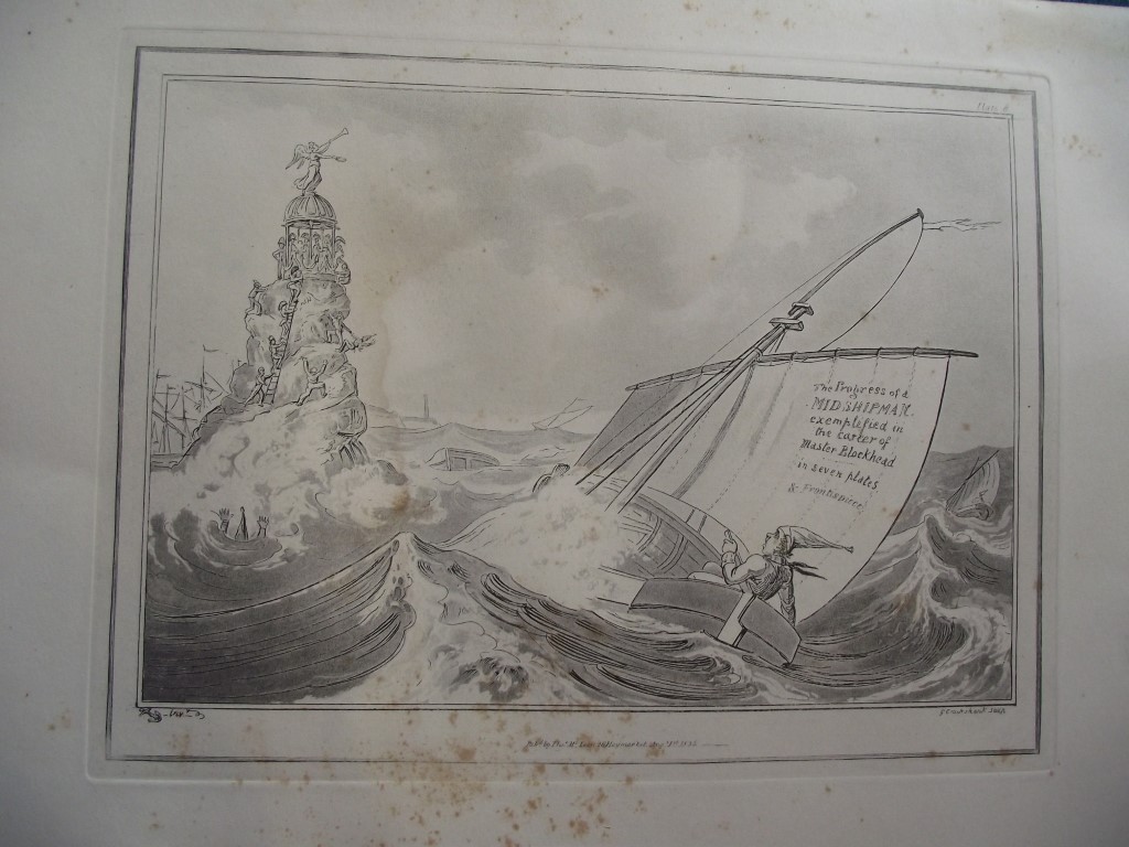 9 George Cruikshank Engravings - "The Sailor's Progress" - Bentley London 1875 - Image 11 of 12