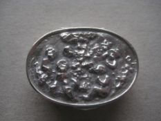 Vintage Continental Silver Pill Box