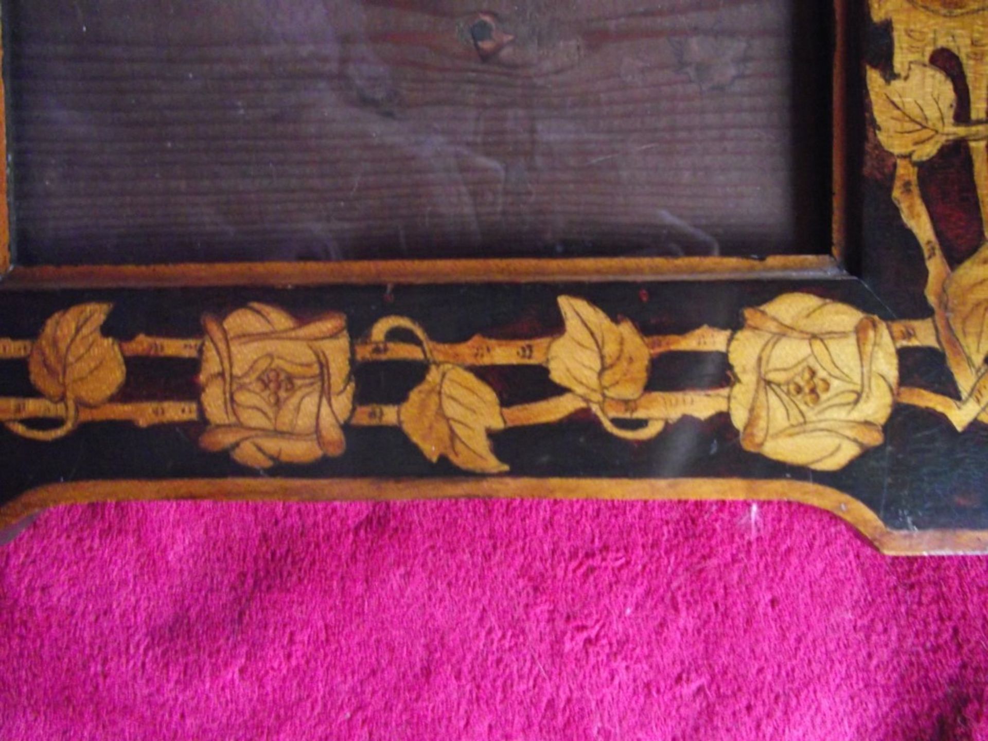 Antique Arts & Craft - Pen & Ink Decorated Picture Frame - 14 3/8" X 11 7/8" - Image 5 of 16