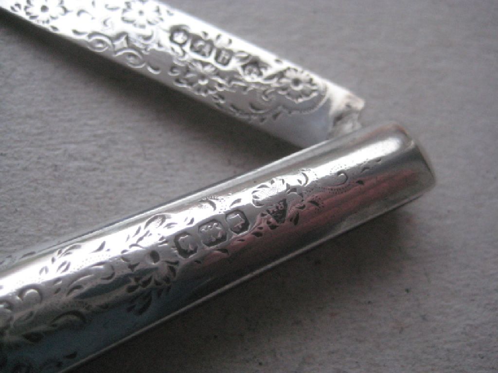 Victorian All Silver Folding Fruit Knife - Image 4 of 10