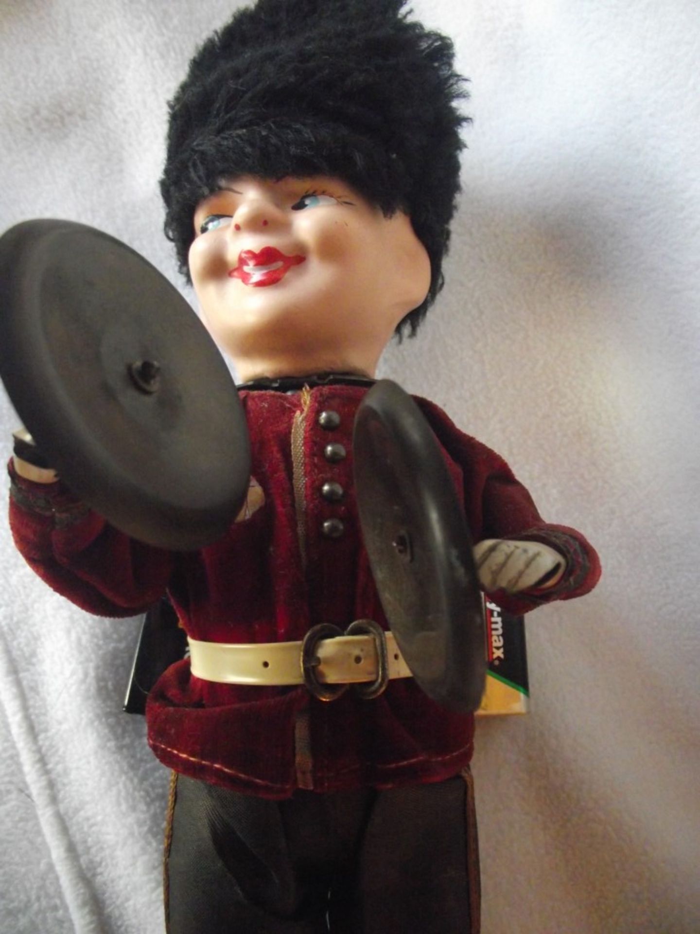 Vintage Clockwork Guardsman Playing Cymbals - Moving Bisque Head -1950's-1960's - Image 17 of 23