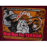 Original UK Quad Film Poster - "DIAL RAT FOR TERROR" - First UK Release 1972