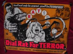 Original UK Quad Film Poster - "DIAL RAT FOR TERROR" - First UK Release 1972
