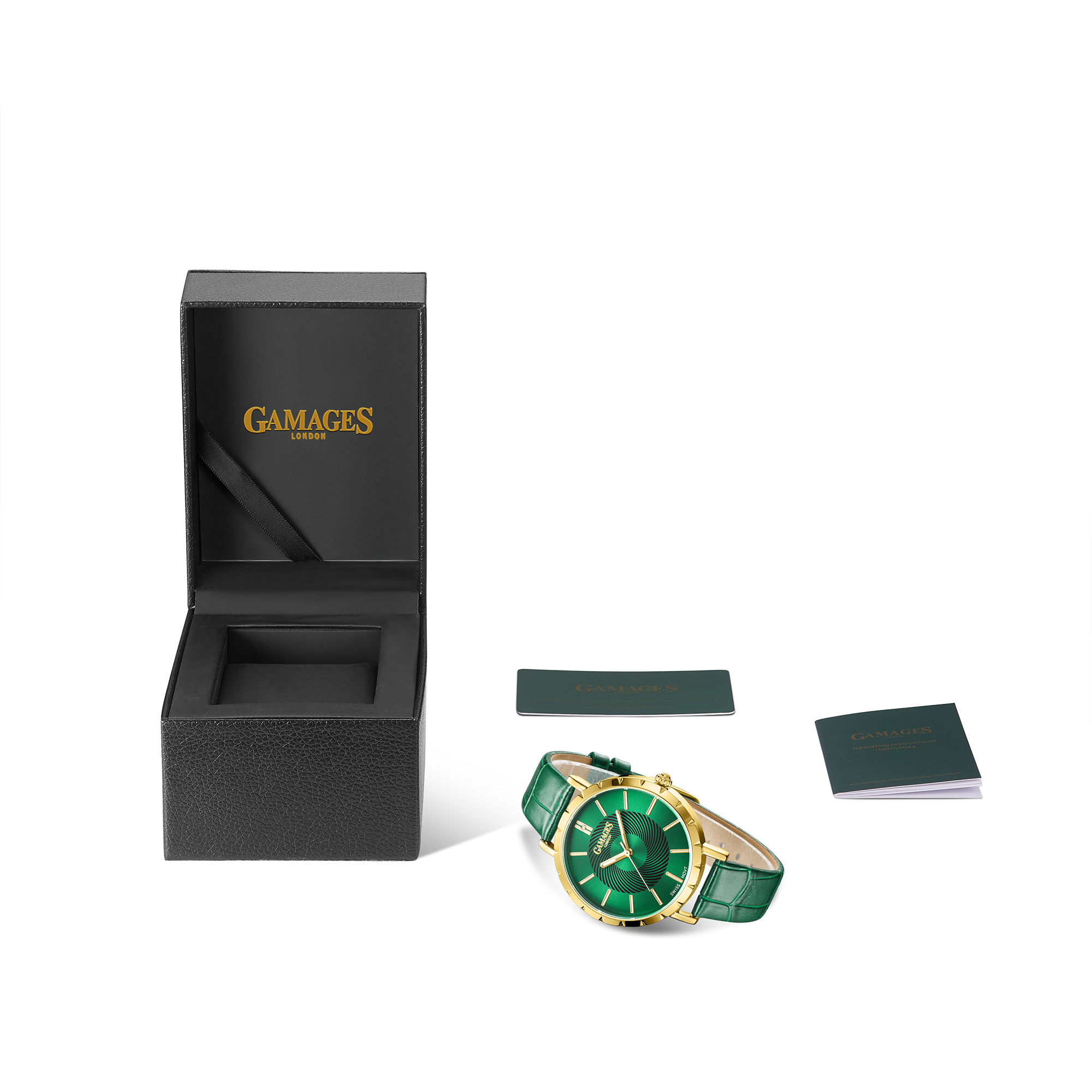 Gamages of London Limited Ladies Radiant In Gold Green - 5 Year Warranty & Free Delivery