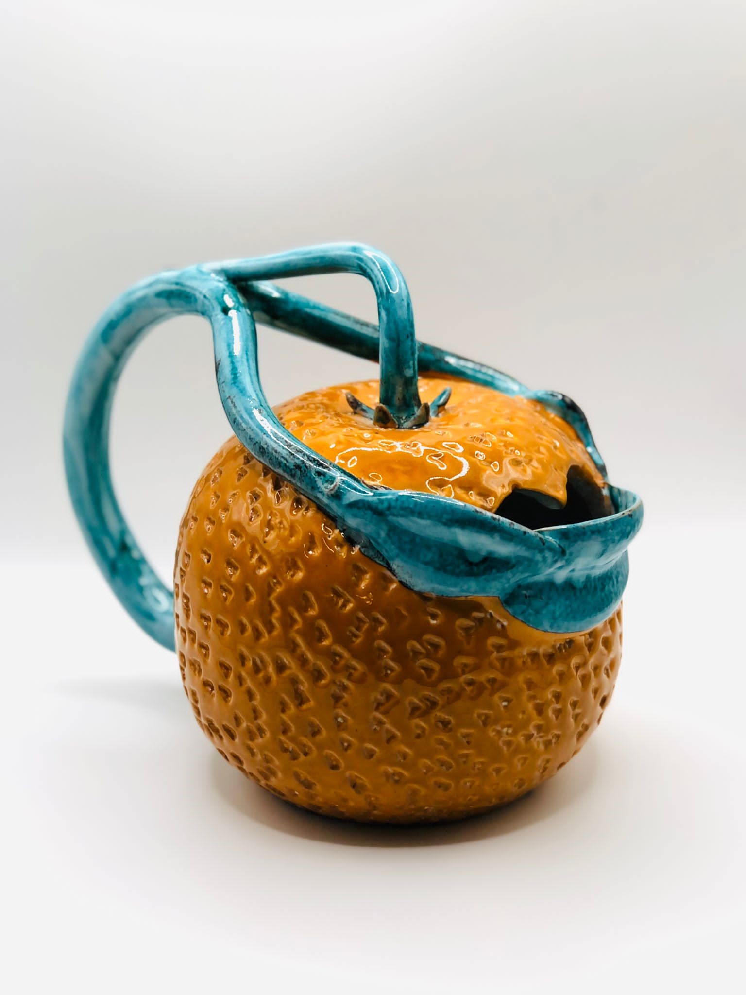 Vintage Handmade Painted Jugs Lemon and Orange Made in Italy Rare Collectors - Image 5 of 5