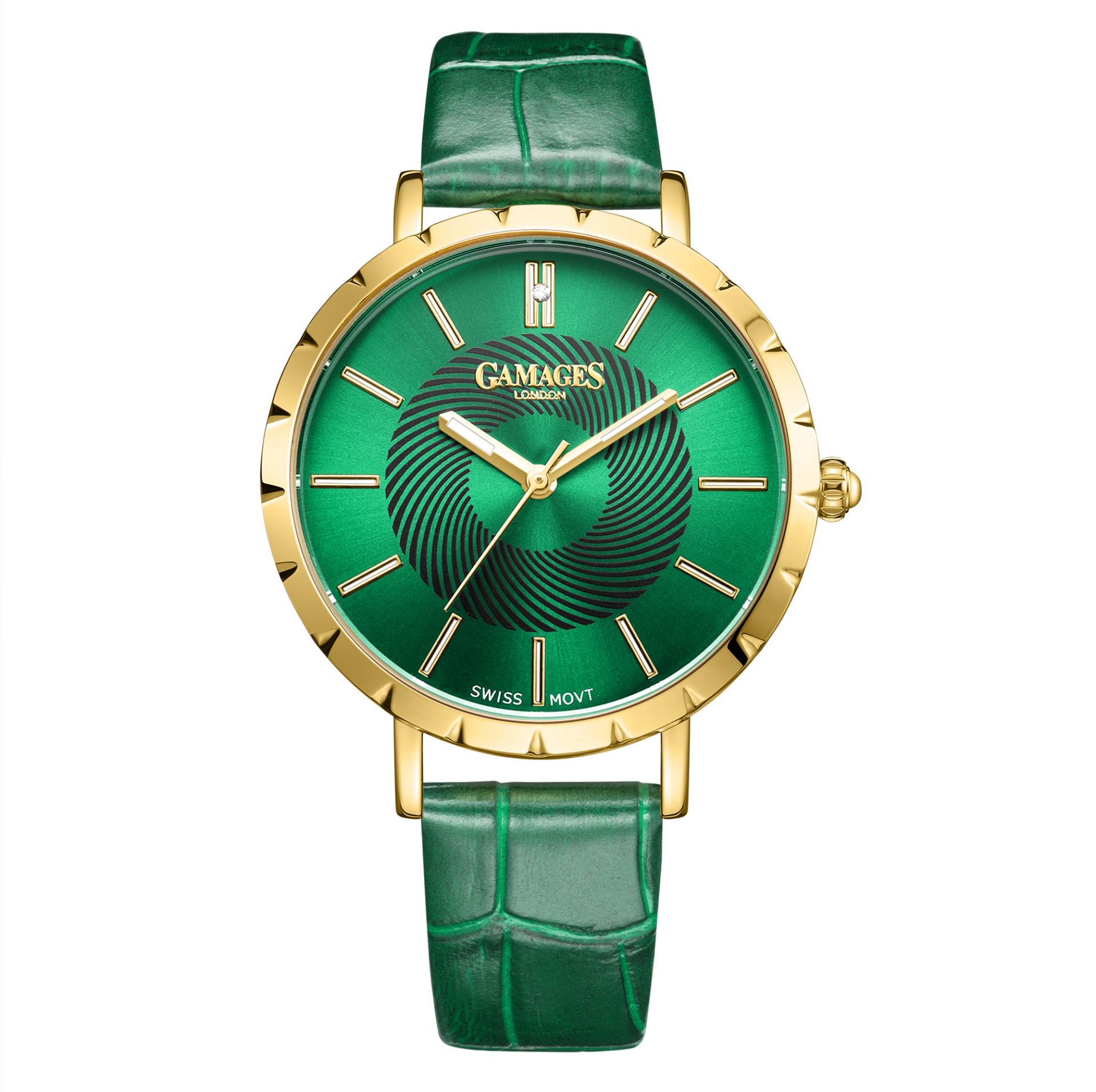 Gamages of London Limited Ladies Radiant In Gold Green - 5 Year Warranty & Free Delivery - Image 3 of 5