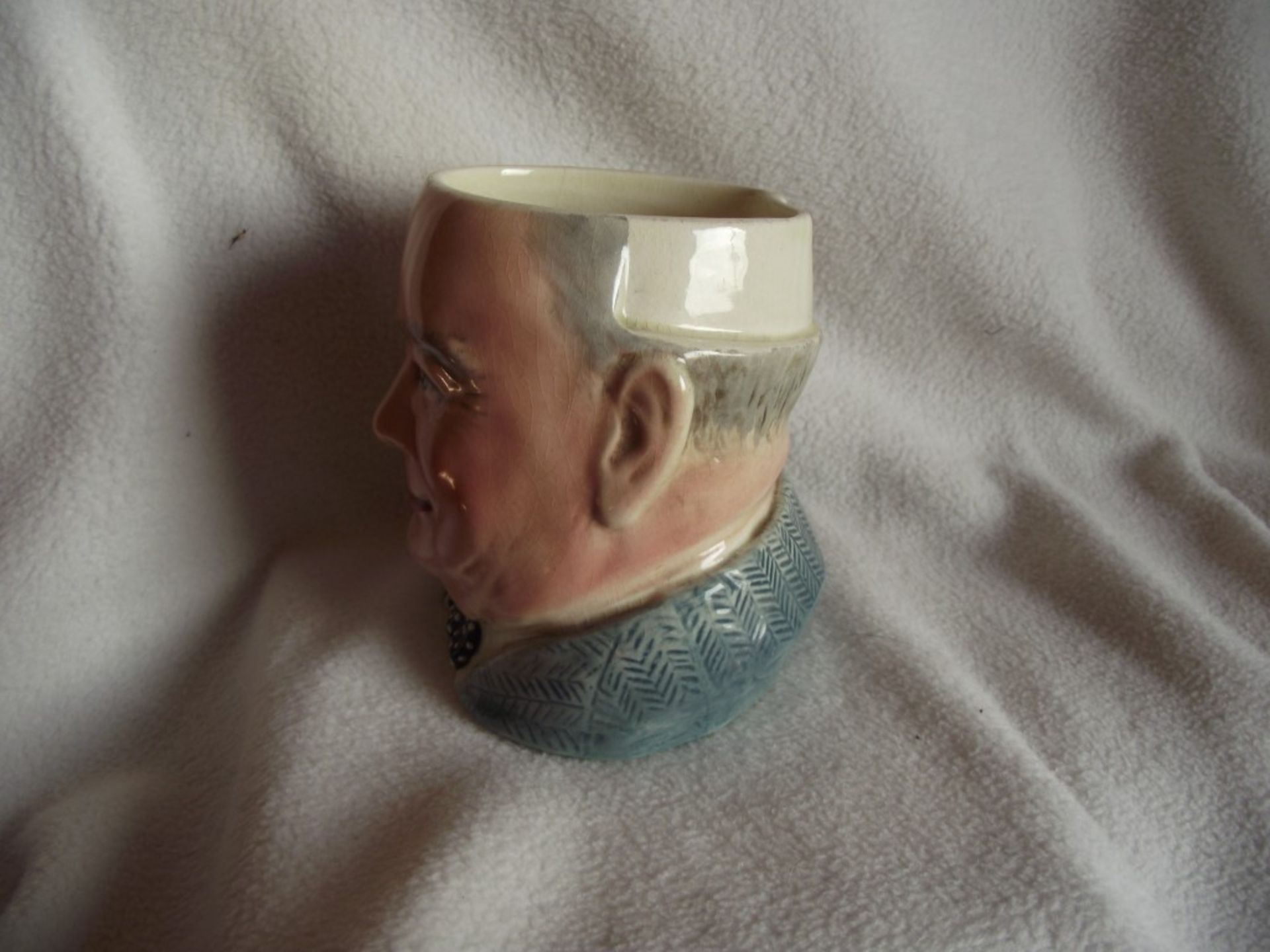 Winston Churchill Tobacco Jar/Hat Ashtray -T Lawrence Falcon Ware England 1950's - Image 10 of 17