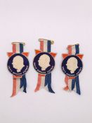 Set of 3 Very Rare Badges Churchill Unity Brought Victory 1945 WW2 Collectors