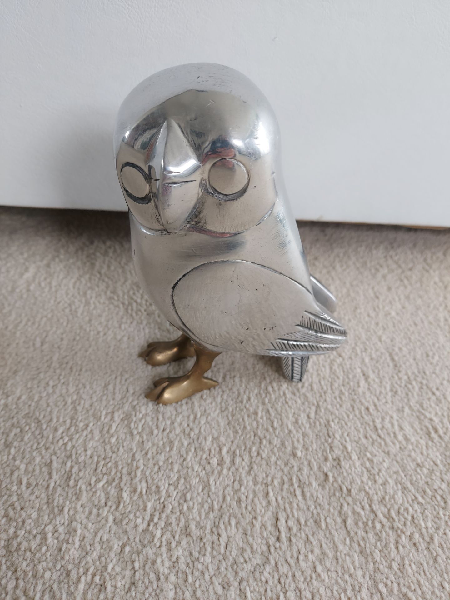 Silver Plated Brass Owl