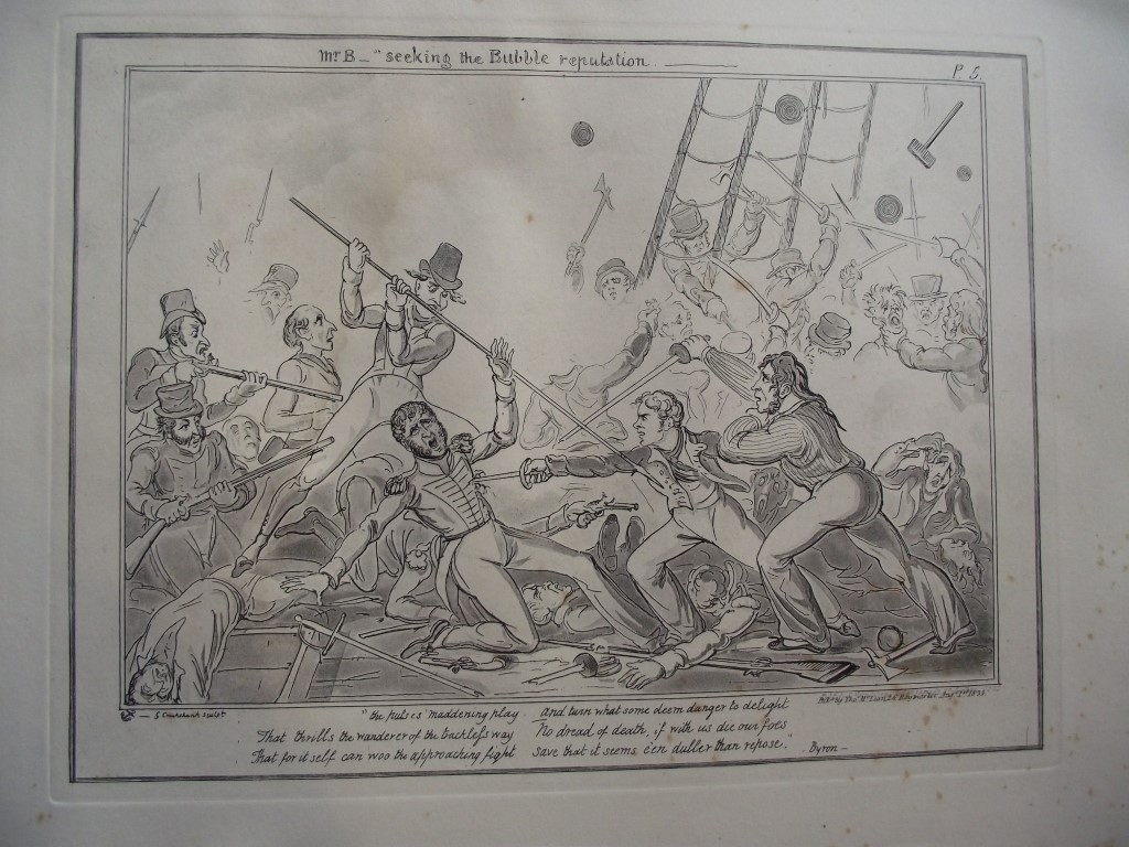 9 George Cruikshank Engravings - "The Sailor's Progress" - Bentley London 1875 - Image 7 of 12