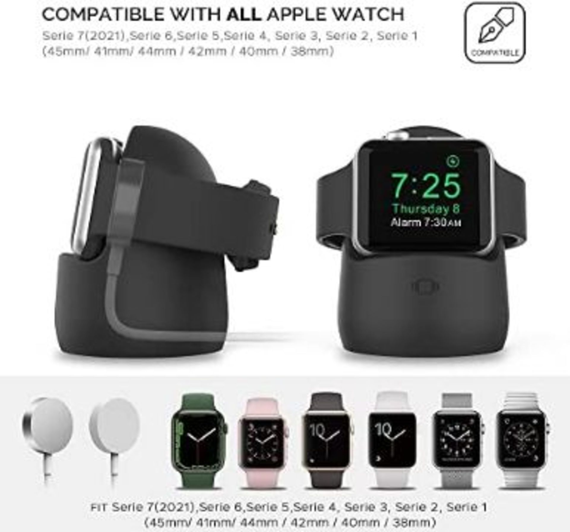 iWatch Stand Silicone Charging Dock Holder Accessories For Apple Watch Series / Smart Watch