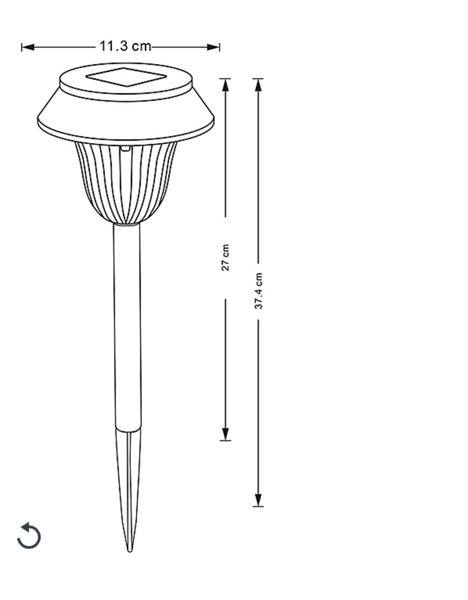 4x New Black Solar-Powered Integrated LED Outdoor Stake Light - Image 5 of 6