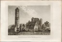 Timahoe Tower & Castle Co Laois Rare 1791 Francis Grose Antique.