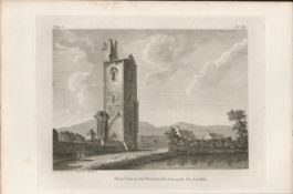 Old Church Tower Dundalk Co Louth Rare 1791 Francis Grose Antique.