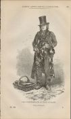 London Dog Collars Seller Rare Antique 1864 Henry Mayhew Print.