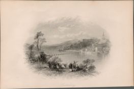 Londonderry (Derry) 1837-38 Victorian Antique Engraving.