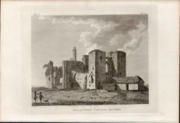 Baldungan Castle Skerries Dublin Rare 1791 Francis Grose Antique Print