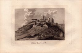 Cornwall St Michaels Mount 2 Francis Grose Antique 1783 Copper Engraving.