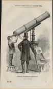 London Street Telescope Rare Antique 1864 Henry Mayhew Print.