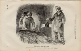 Flushing The Victorian London Sewers Antique Rare 1864 Henry Mayhew Print.