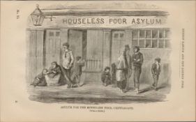 London Victorian Asylum Vagrant Antique Rare 1864 Henry Mayhew Print.
