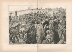 Police Breaking Up Proclaimed Meeting Cork 1888 Antique Double Print