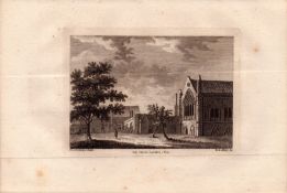 London Ely House & Plan F Grose Antique 1783 Copper Plate Engraving.
