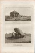 Pagan Antiquities in Ireland Rare 1791 Francis Grose Antique Print.