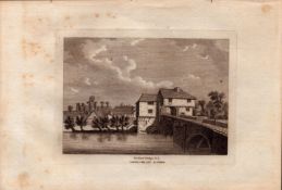 Bedfordshire Bedford Bridge Francis Grose Antique 1783 Copper Engraving.