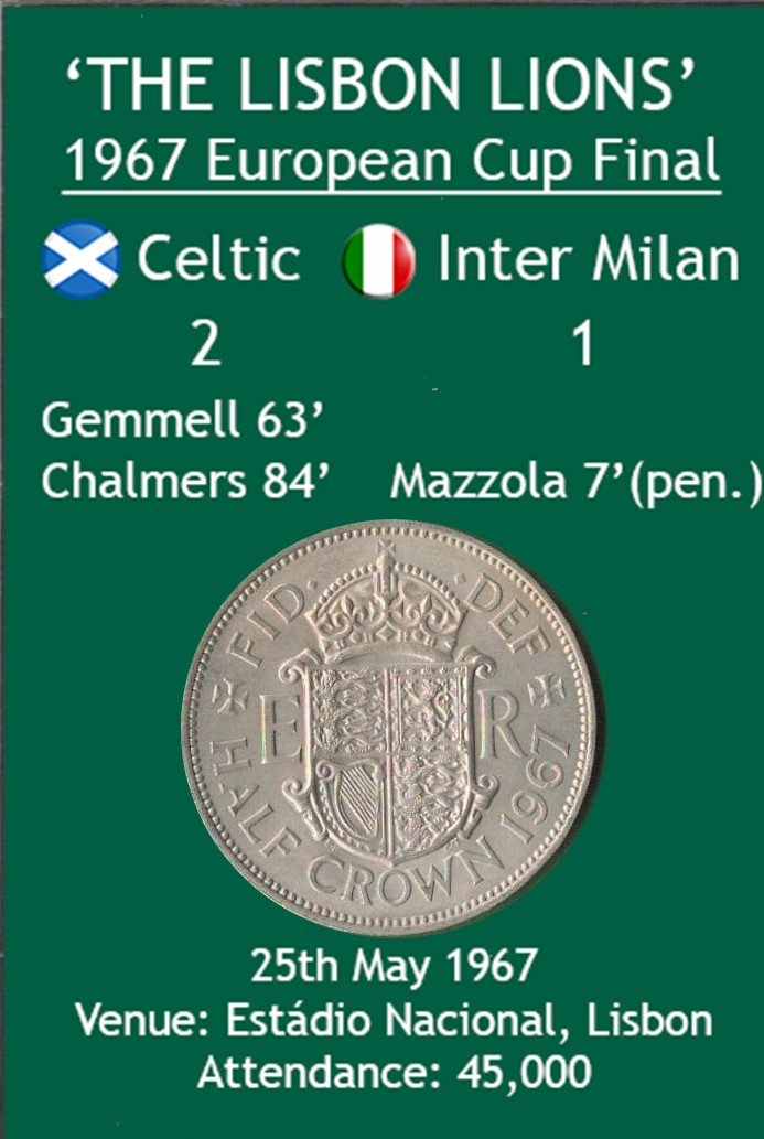 Gemmell Scores Celtic FC 1967 European Cup Mount & Coin Gift Set. - Image 2 of 2